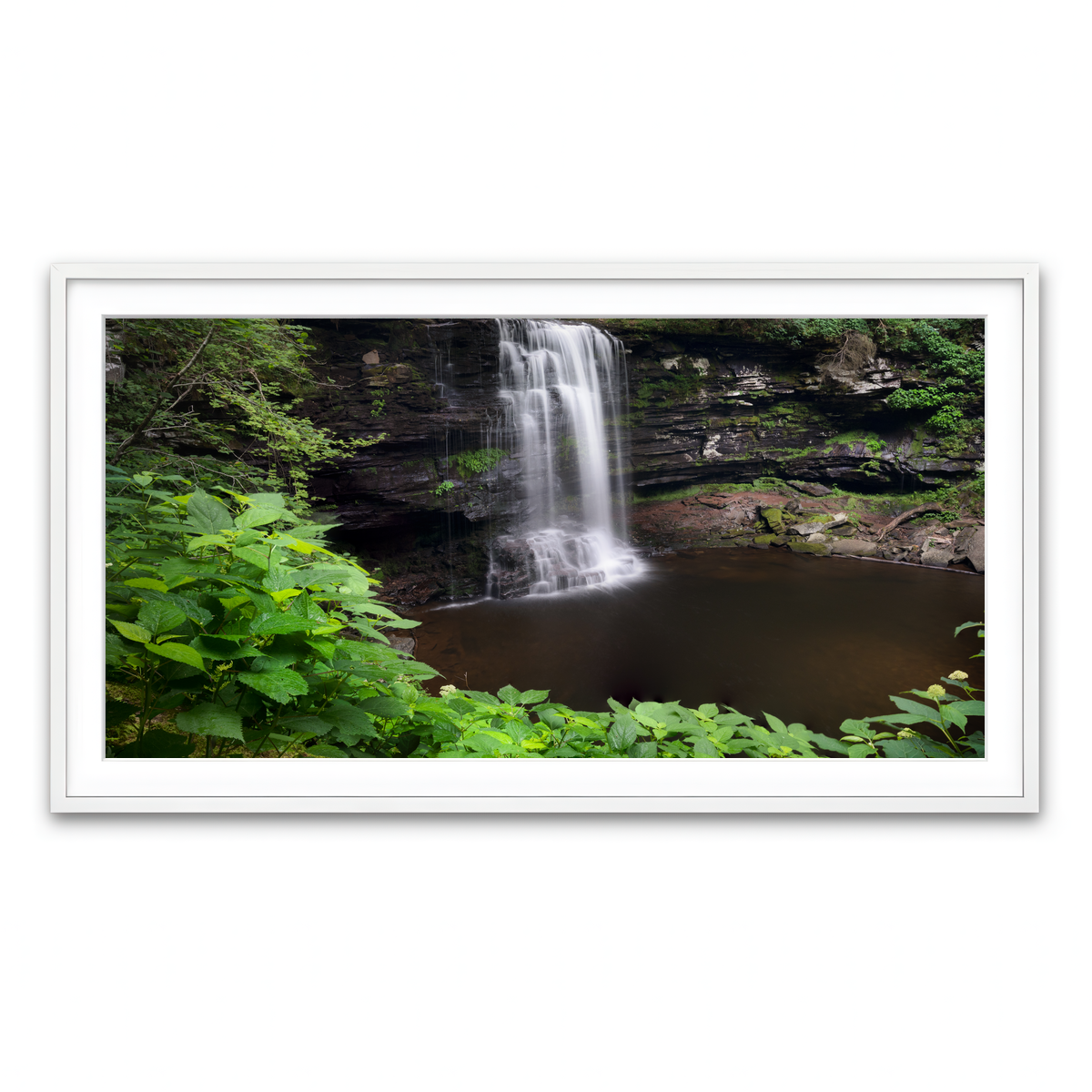 Framed Print 2x1 White