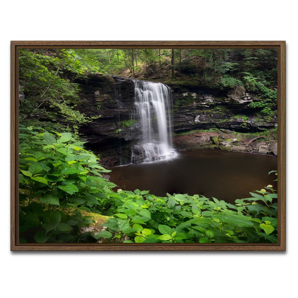 AUTO-MOCKUP WHITE | Green Eye | 1 Piece | Walnut Framed Canvas | group=4x3