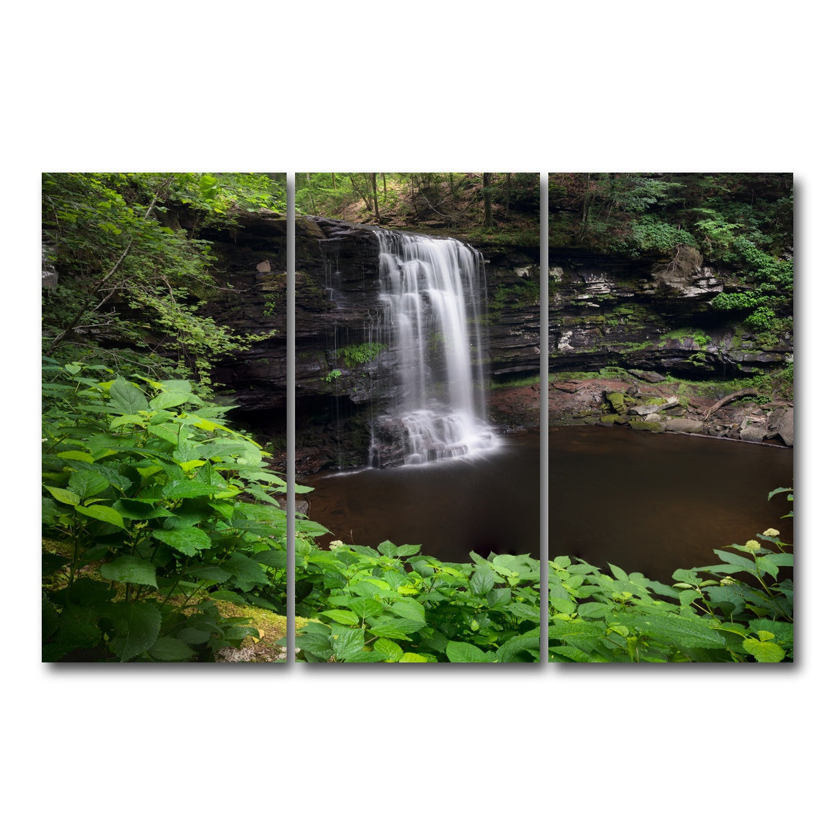 AUTO-MOCKUP WHITE | Green Eye | 3 Piece | Gallery Wrap Canvas | group=12x24