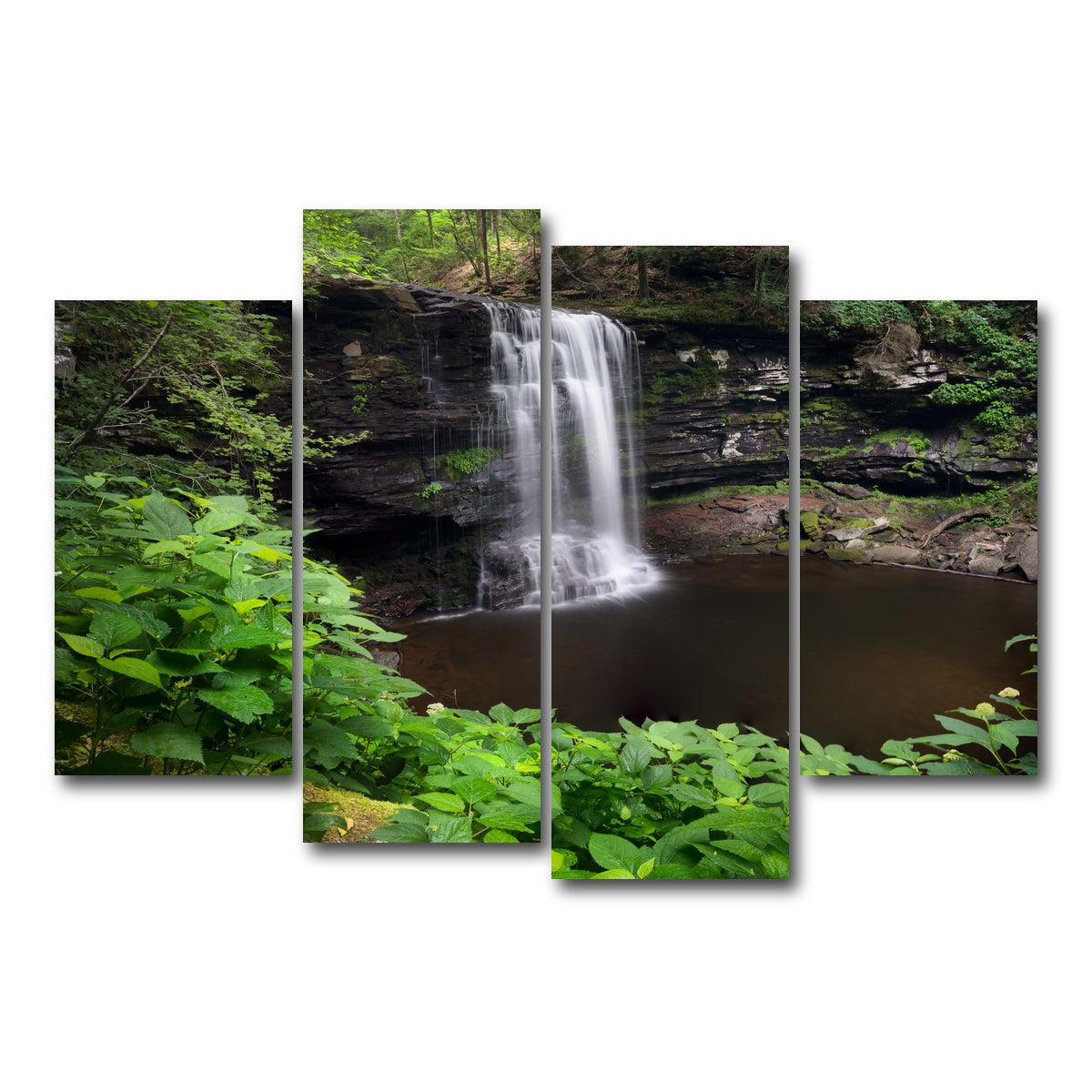 AUTO-MOCKUP WHITE | Green Eye | 4 Piece | Gallery Wrap Canvas | group=4_short