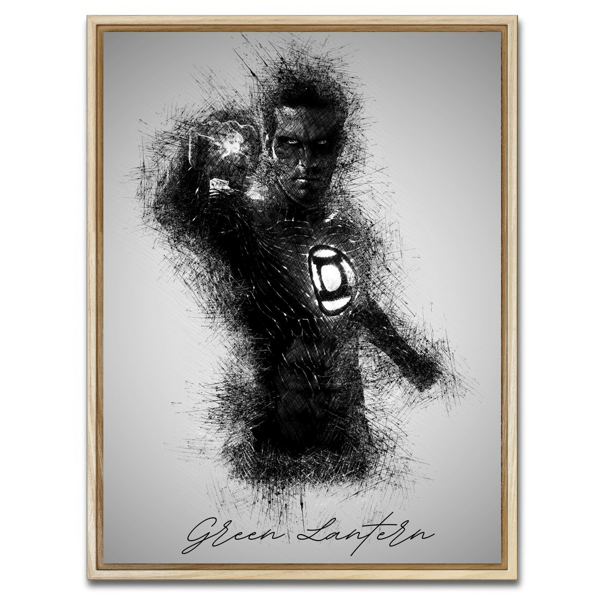 AUTO-MOCKUP WHITE | Green Lantern | 1 Piece | Natural Framed Canvas | group=3x4