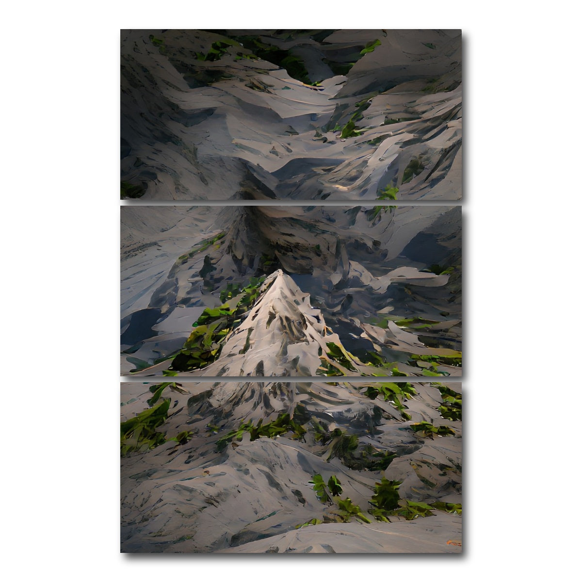 AUTO-MOCKUP WHITE | Green Mountain | 3 Piece | Gallery Wrap Canvas | group=12x24_stacked