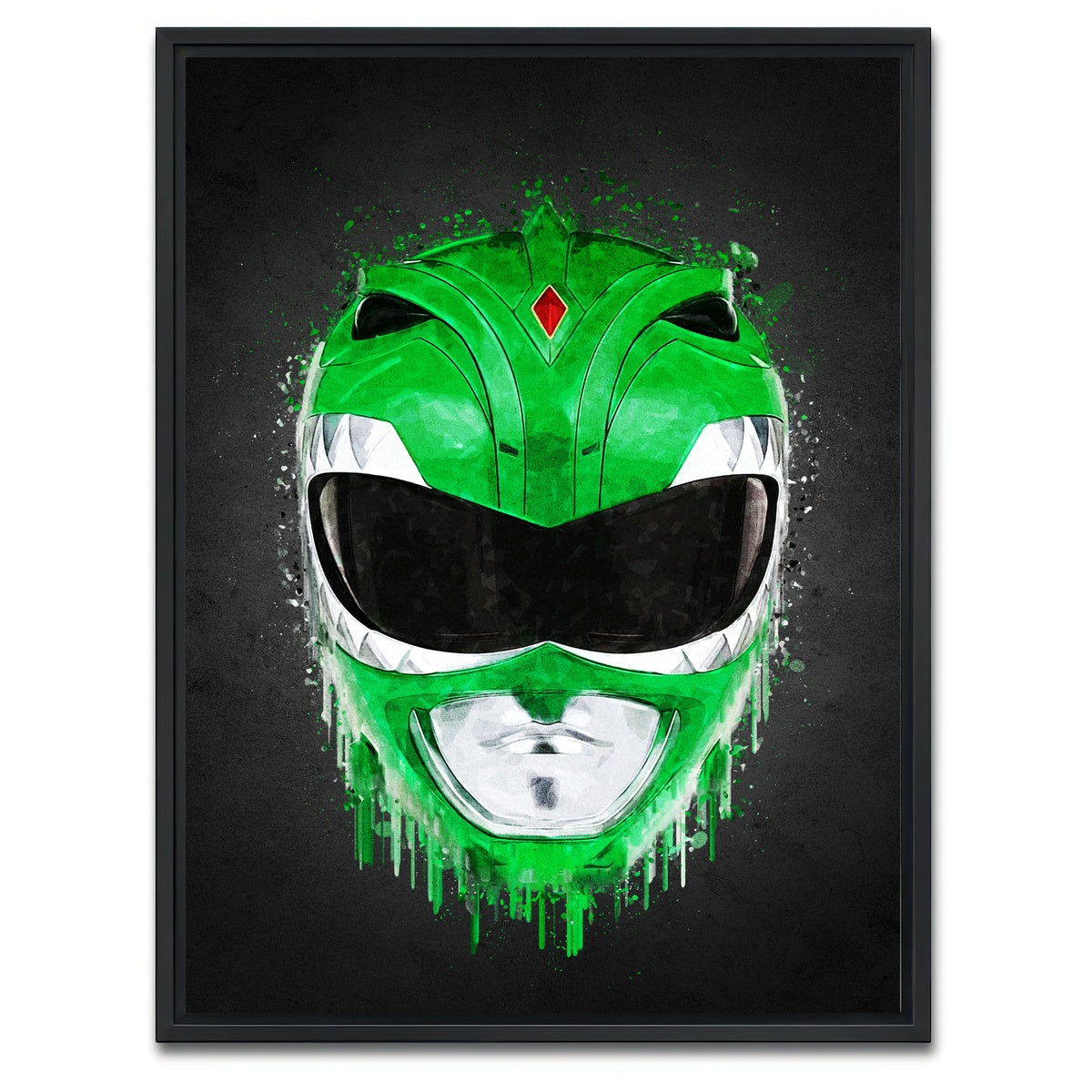 AUTO-MOCKUP WHITE | Green Ranger Portrait | 1 Piece | Black Framed Canvas | group=3x4