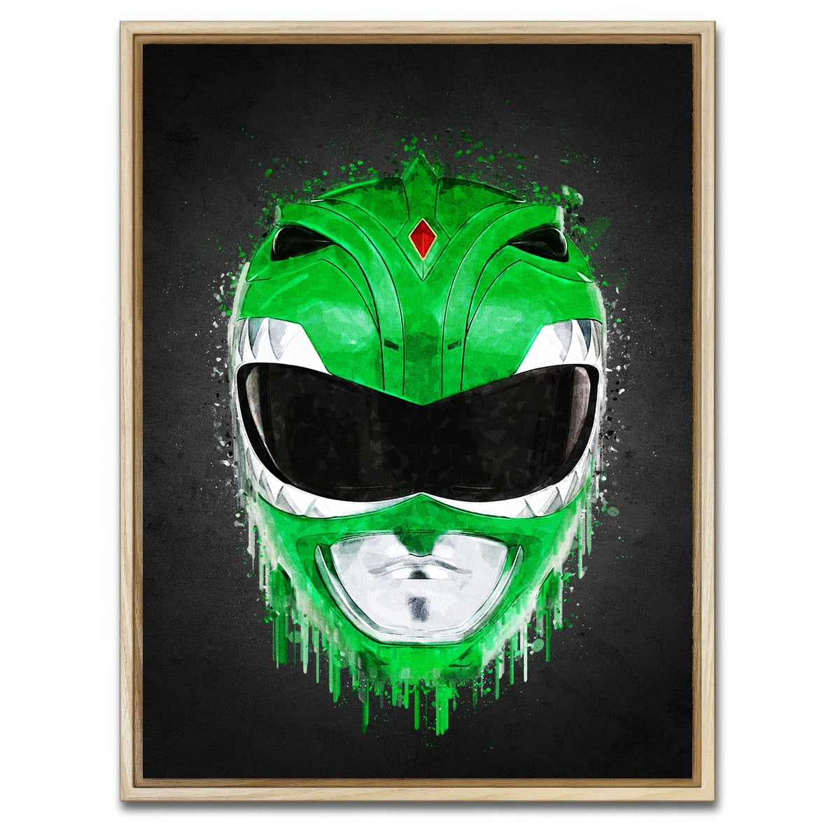 AUTO-MOCKUP WHITE | Green Ranger Portrait | 1 Piece | Natural Framed Canvas | group=3x4