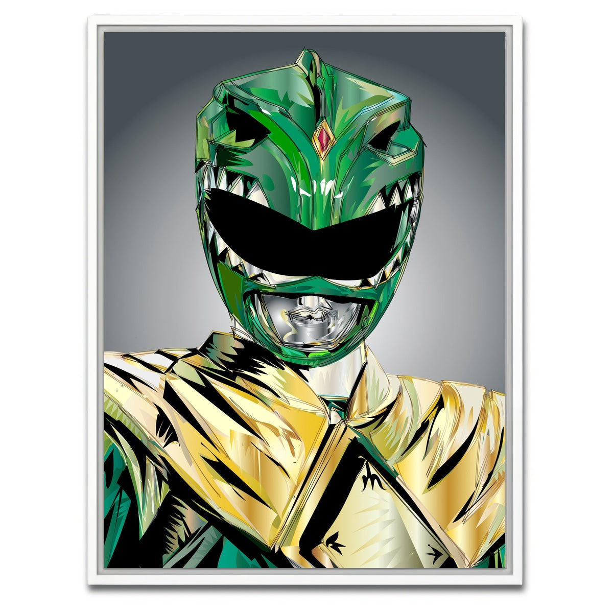 AUTO-MOCKUP WHITE | Green Ranger Rip | 1 Piece | White Framed Canvas | group=3x4