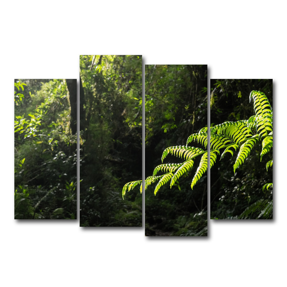 AUTO-MOCKUP WHITE | Green Samambaia | 4 Piece | Gallery Wrap Canvas | group=4_normal