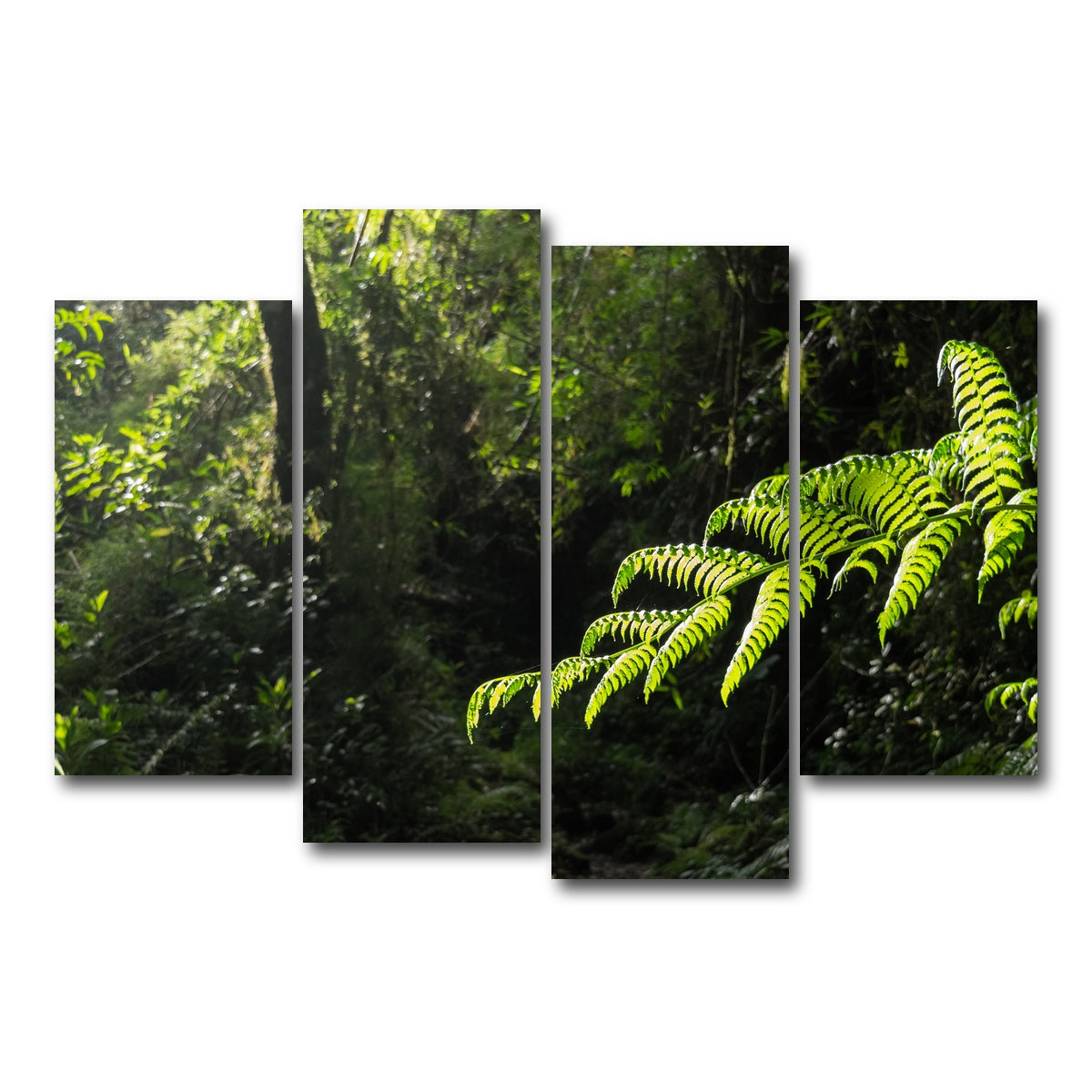AUTO-MOCKUP WHITE | Green Samambaia | 4 Piece | Gallery Wrap Canvas | group=4_short