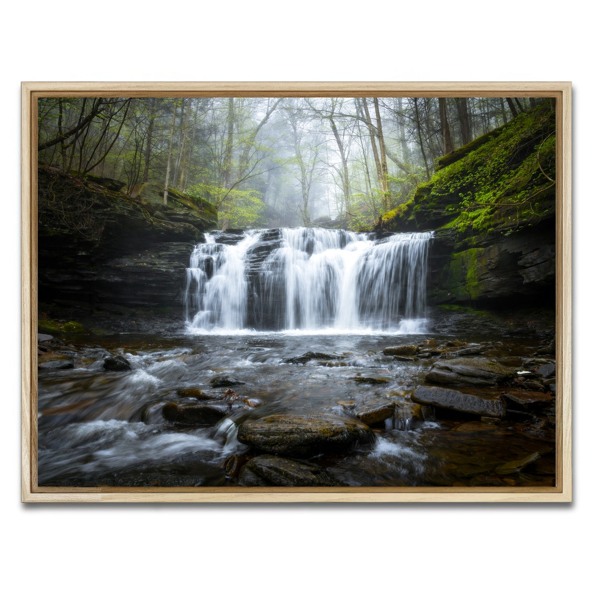 AUTO-MOCKUP WHITE | Green Serenity | 1 Piece | Natural Framed Canvas | group=4x3