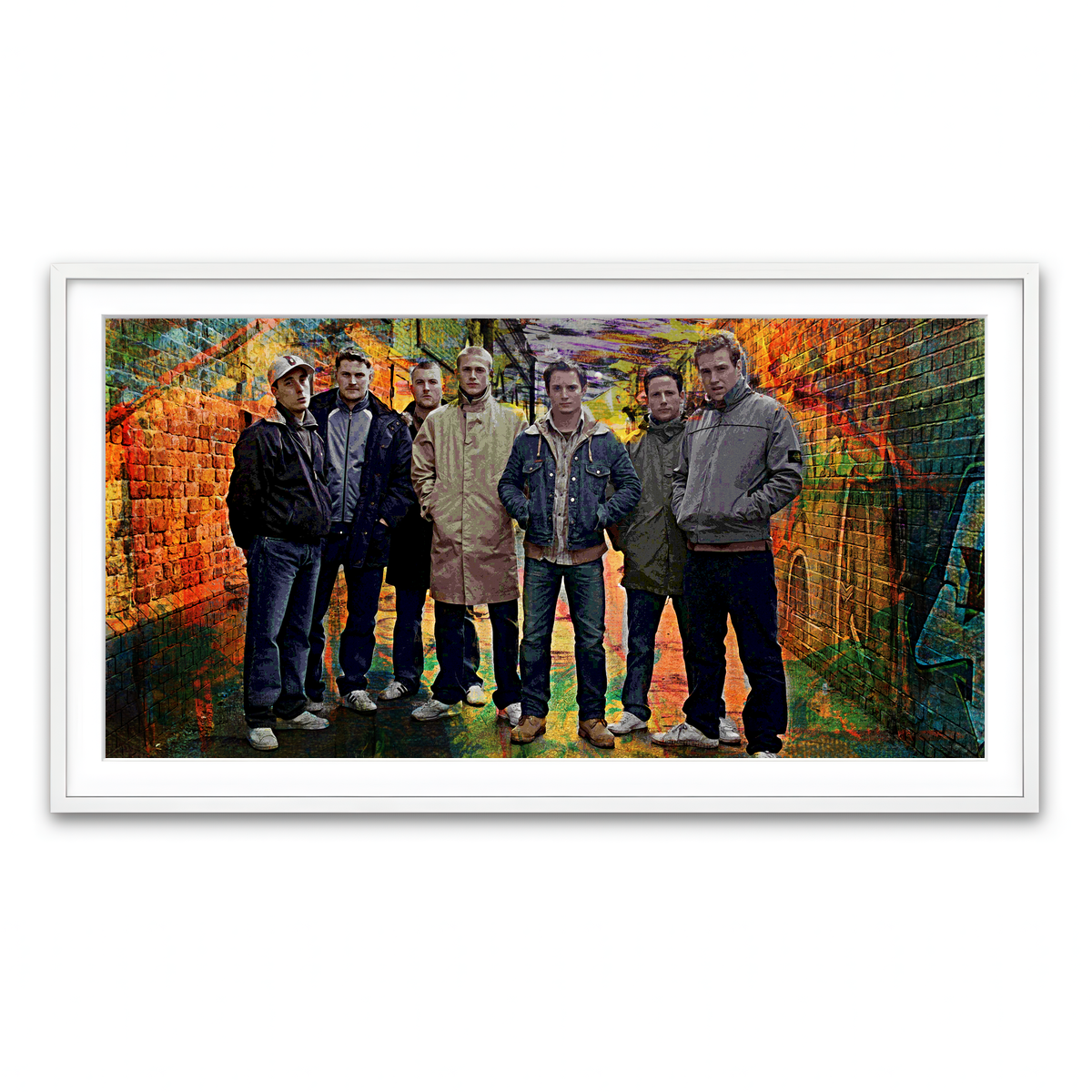 Framed Print 2x1 White