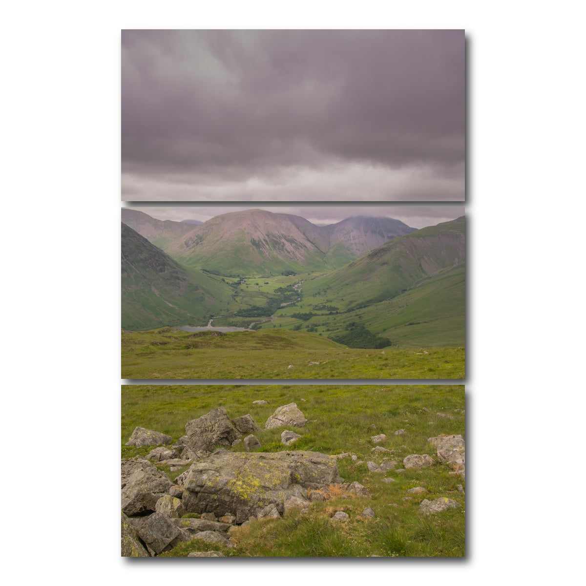 AUTO-MOCKUP WHITE | Green Valley | 3 Piece | Gallery Wrap Canvas | group=12x24_stacked