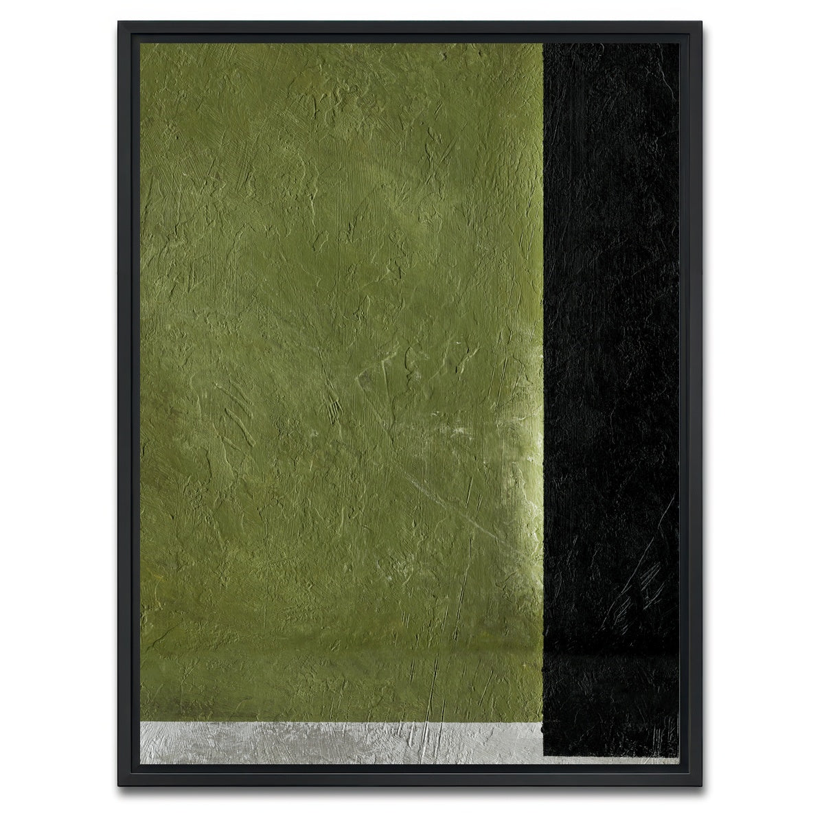 AUTO-MOCKUP WHITE | Green Vision Abstract | 1 Piece | Black Framed Canvas | group=3x4