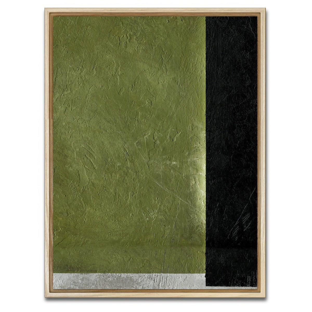 AUTO-MOCKUP WHITE | Green Vision Abstract | 1 Piece | Natural Framed Canvas | group=3x4
