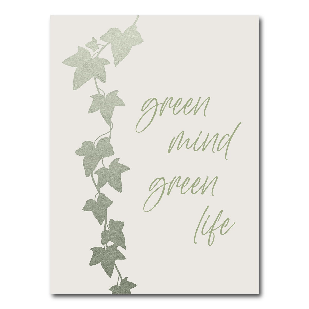 AUTO-MOCKUP WHITE | Green mind - Green life | 1 Piece | Gallery Wrap Canvas | group=3x4