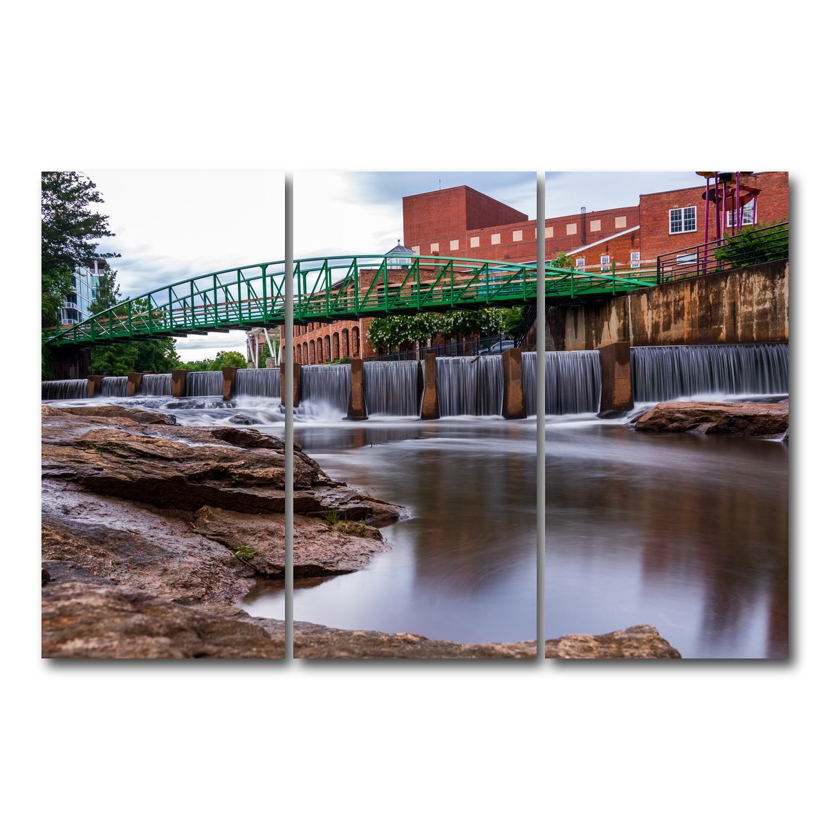 AUTO-MOCKUP WHITE | Greenville South Carolina | 3 Piece | Gallery Wrap Canvas | group=12x24