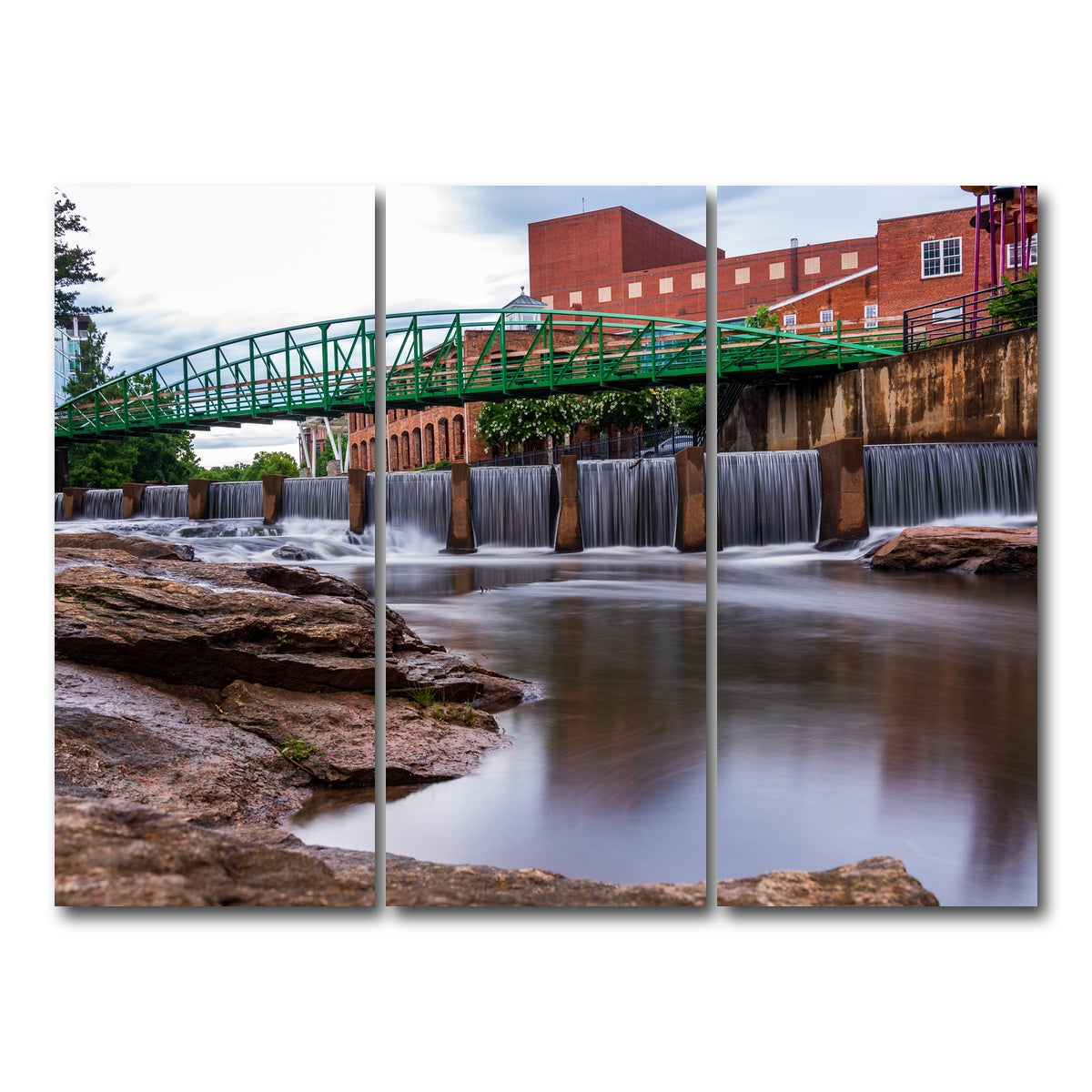 AUTO-MOCKUP WHITE | Greenville South Carolina | 3 Piece | Gallery Wrap Canvas | group=8x18