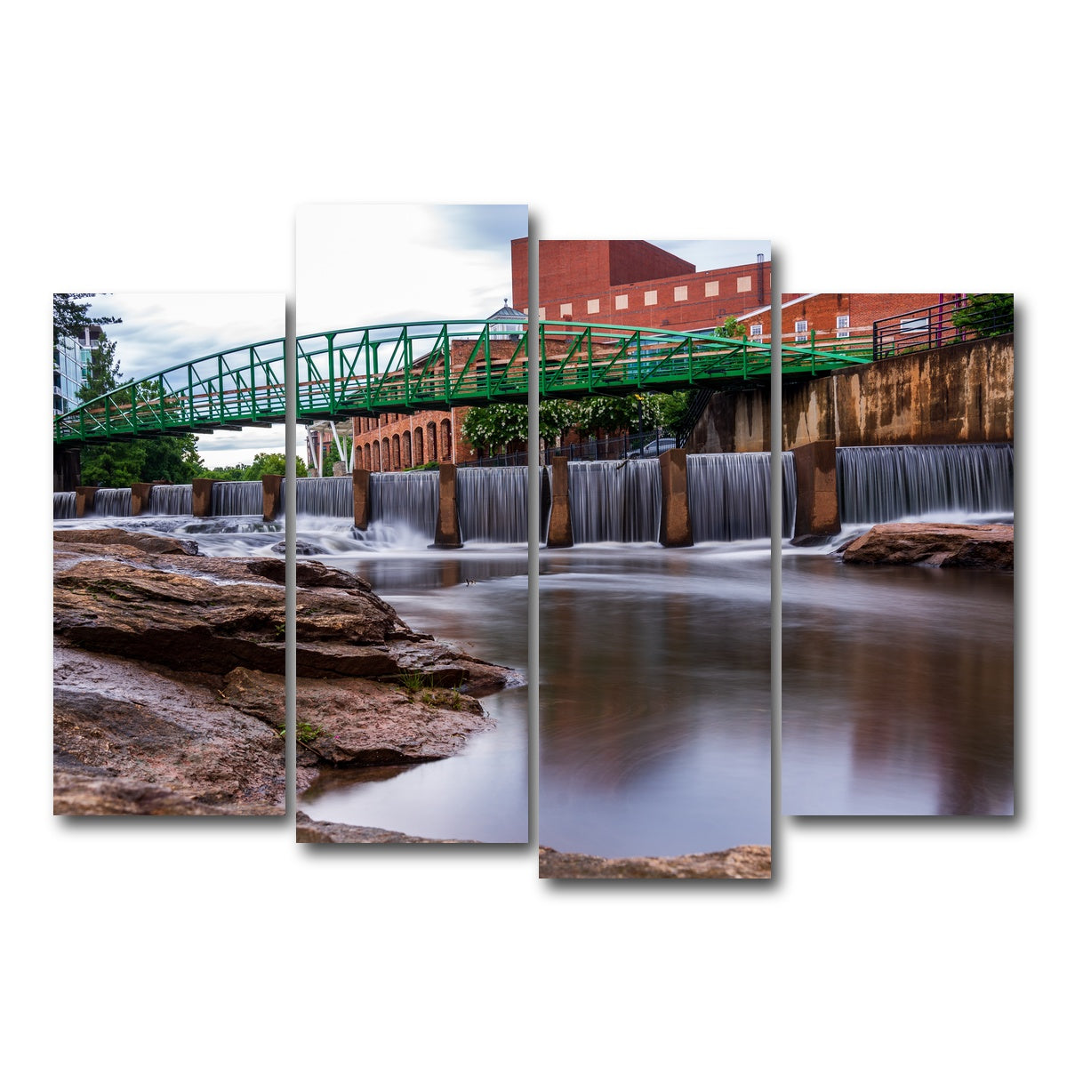 AUTO-MOCKUP WHITE | Greenville South Carolina | 4 Piece | Gallery Wrap Canvas | group=4_normal