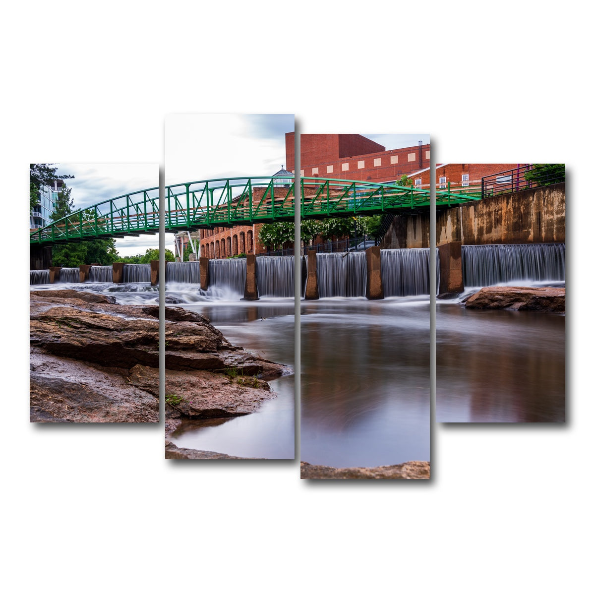 AUTO-MOCKUP WHITE | Greenville South Carolina | 4 Piece | Gallery Wrap Canvas | group=4_short