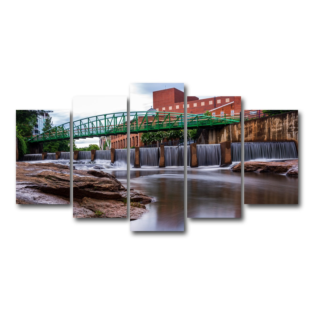 AUTO-MOCKUP WHITE | Greenville South Carolina | 5 Piece | Gallery Wrap Canvas | group=5_normal