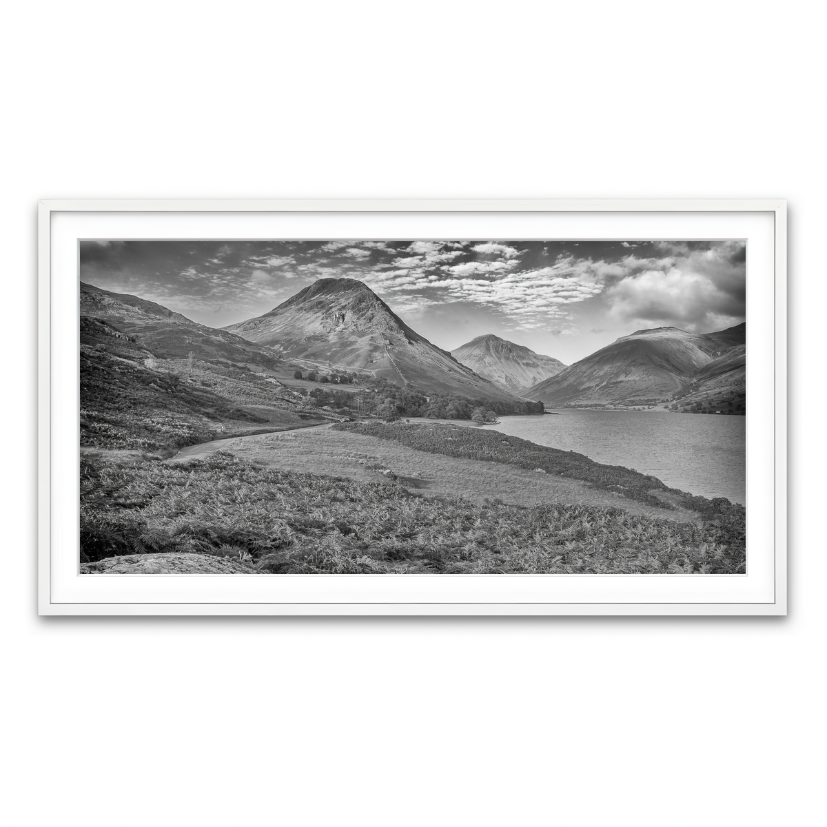 Framed Print 2x1 White