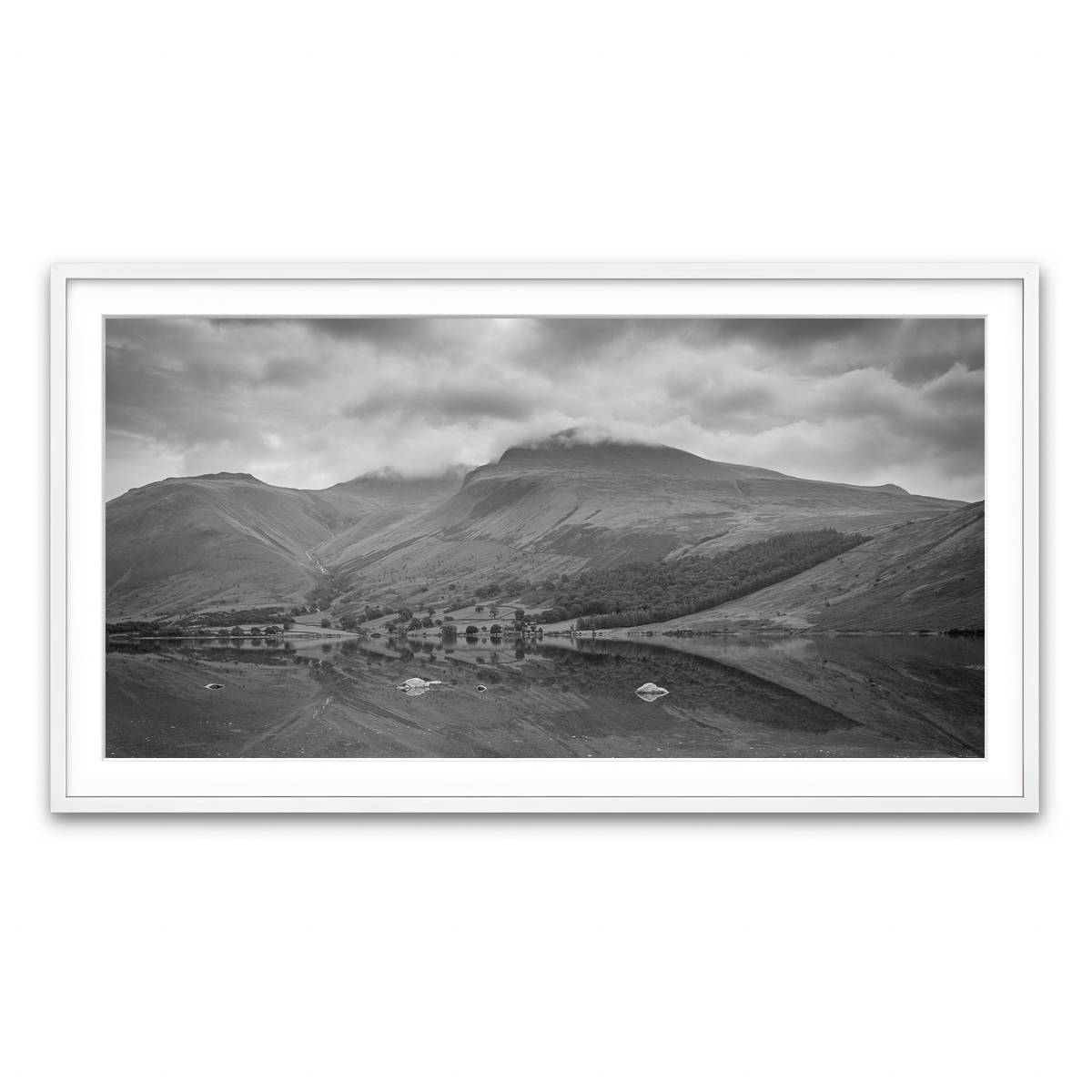 Framed Print 2x1 White