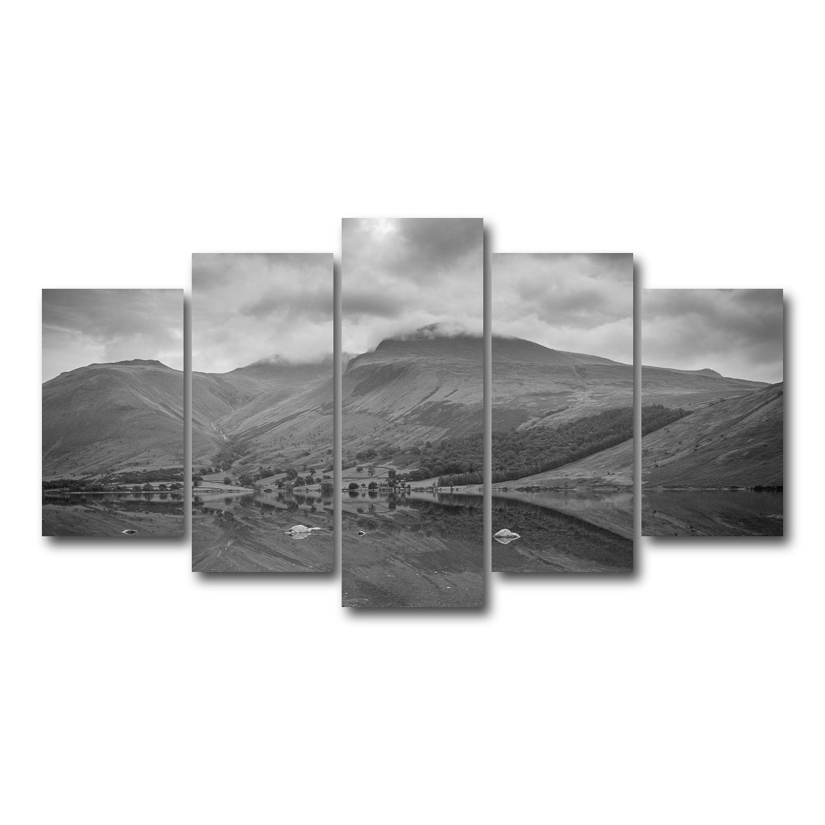 AUTO-MOCKUP WHITE | Grey Reflections | 5 Piece | Gallery Wrap Canvas | group=5_normal