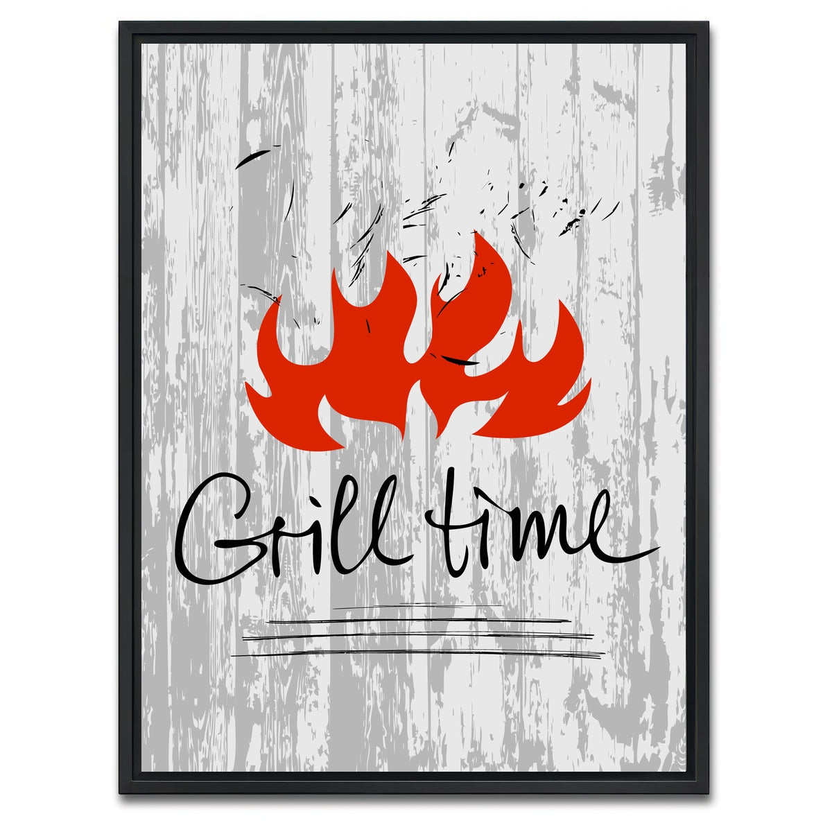 AUTO-MOCKUP WHITE | Grill Time | 1 Piece | Black Framed Canvas | group=3x4
