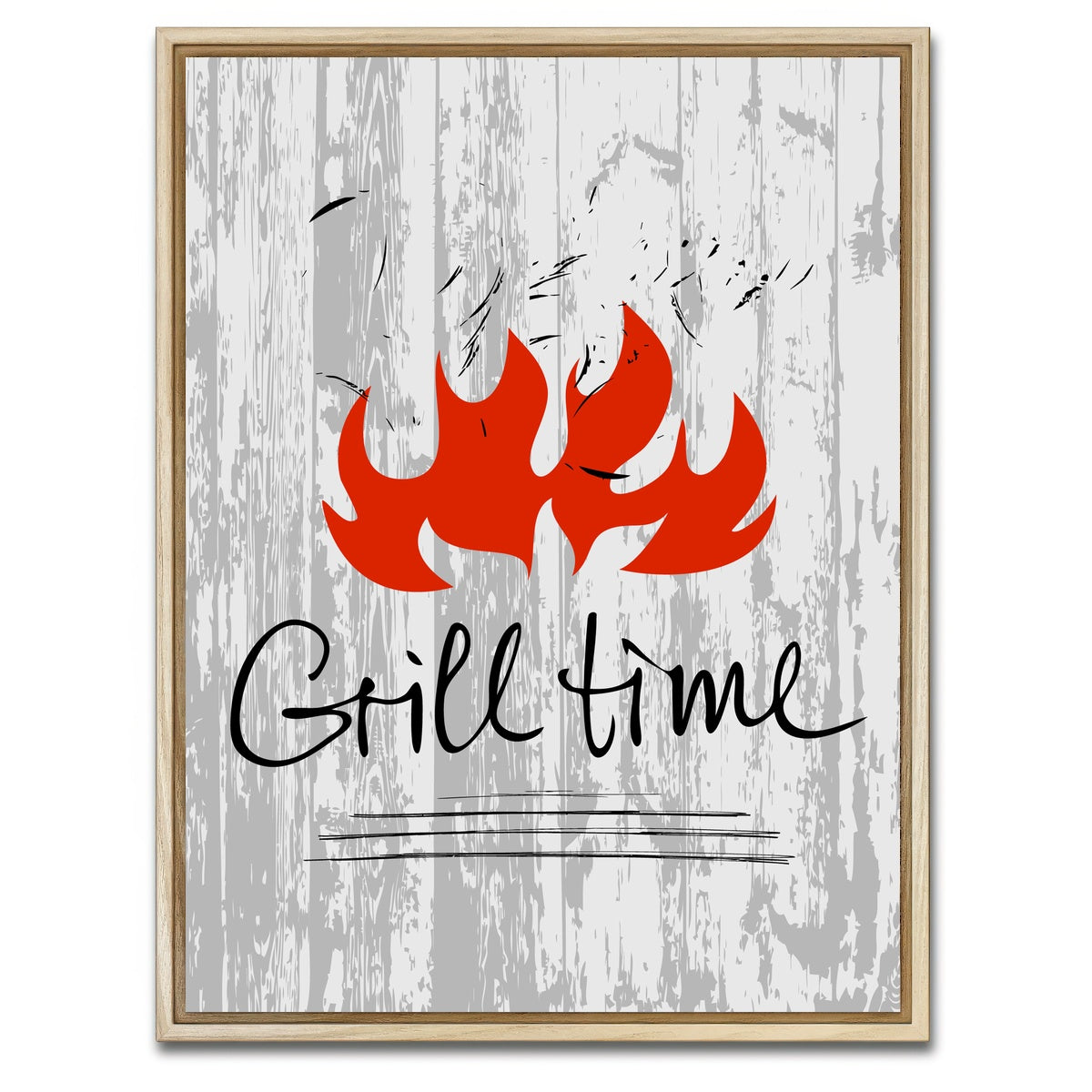 AUTO-MOCKUP WHITE | Grill Time | 1 Piece | Natural Framed Canvas | group=3x4