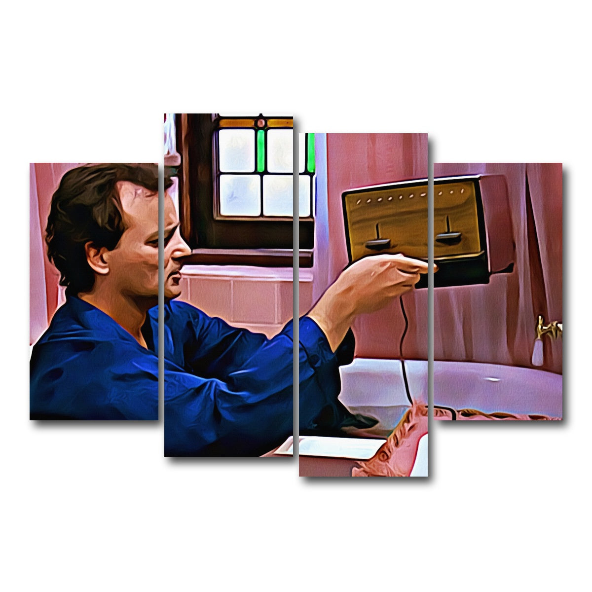 AUTO-MOCKUP WHITE | Groundhog Day Toaster | 4 Piece | Gallery Wrap Canvas | group=4_short