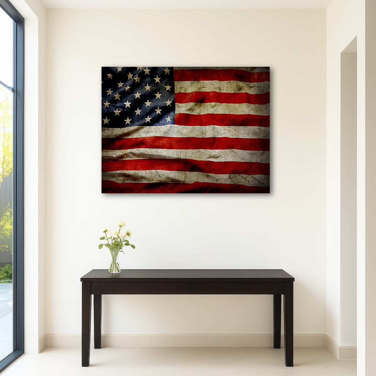 AUTO-MOCKUP ROOM | Grunge American Flag