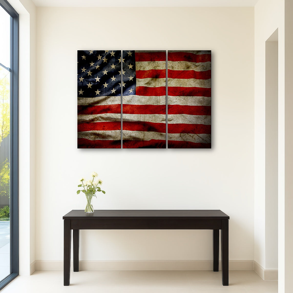 AUTO-MOCKUP ROOM | Grunge American Flag