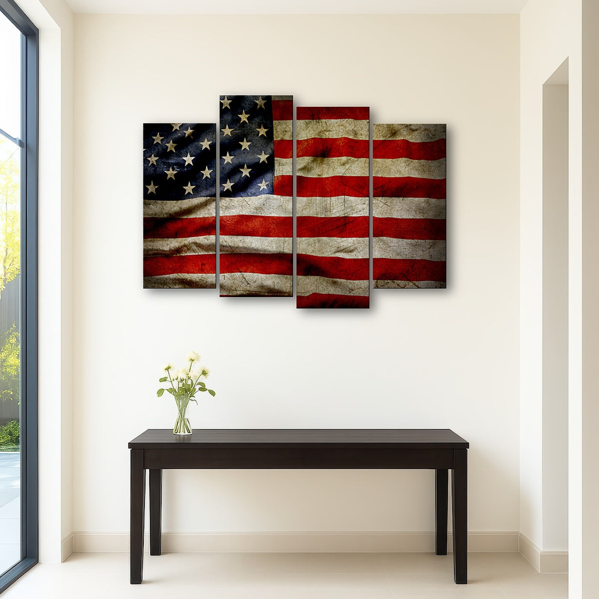 AUTO-MOCKUP ROOM | Grunge American Flag