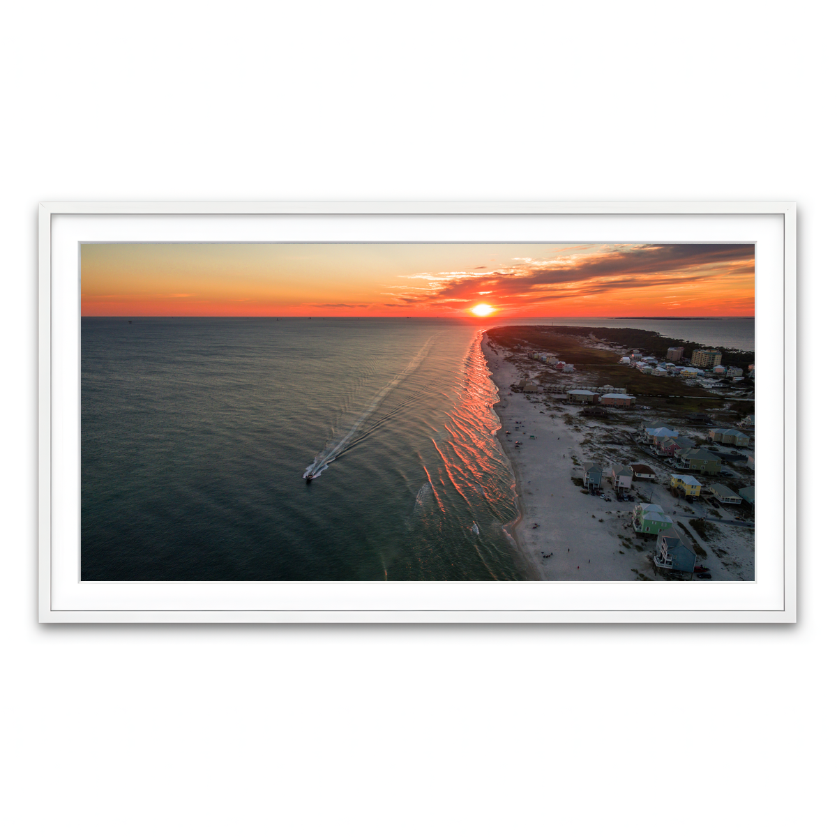 Framed Print 2x1 White
