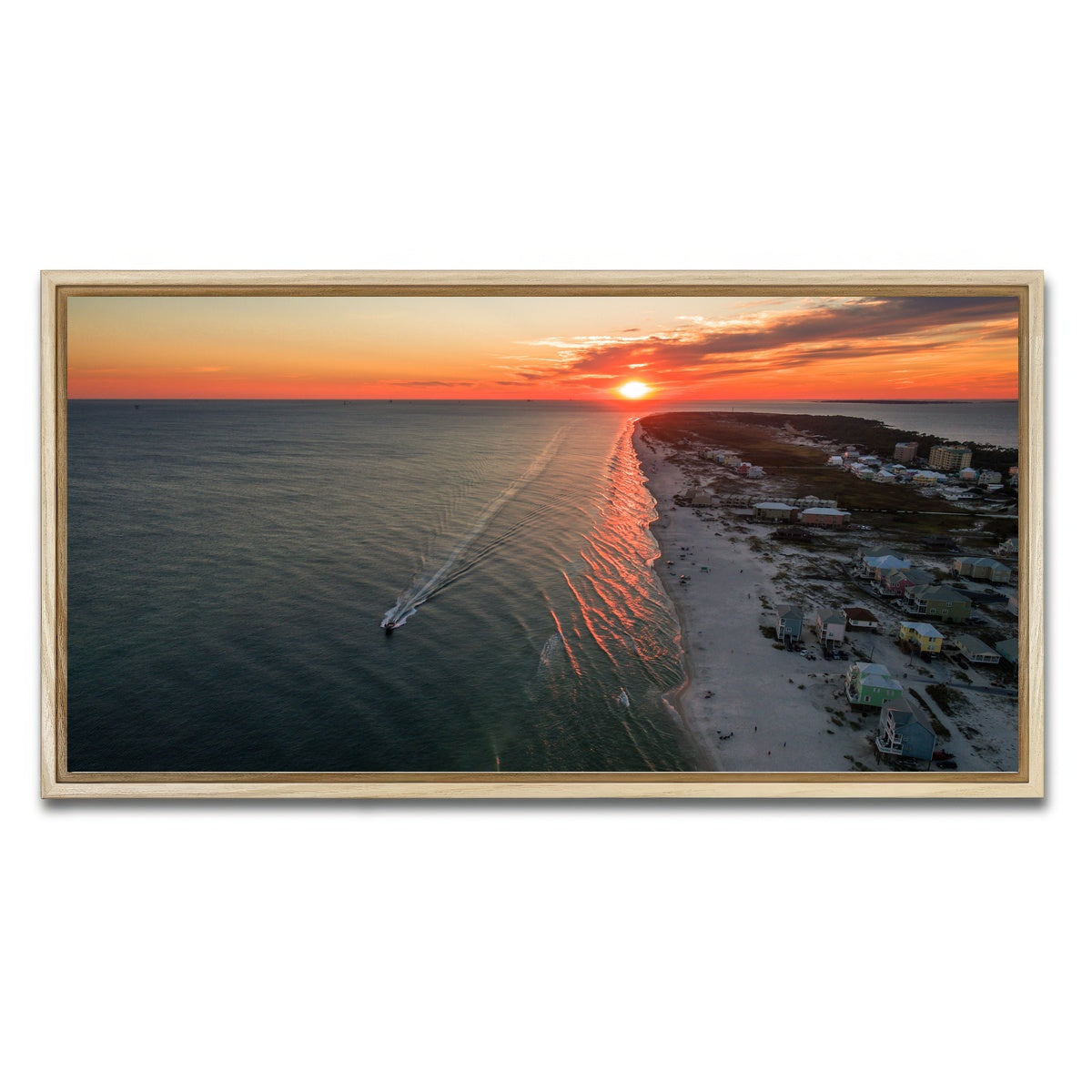 AUTO-MOCKUP WHITE | Gulf Shores - Fort Morgan | 1 Piece | Natural Framed Canvas | group=2x1