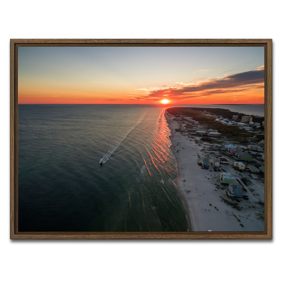 AUTO-MOCKUP WHITE | Gulf Shores - Fort Morgan | 1 Piece | Walnut Framed Canvas | group=4x3