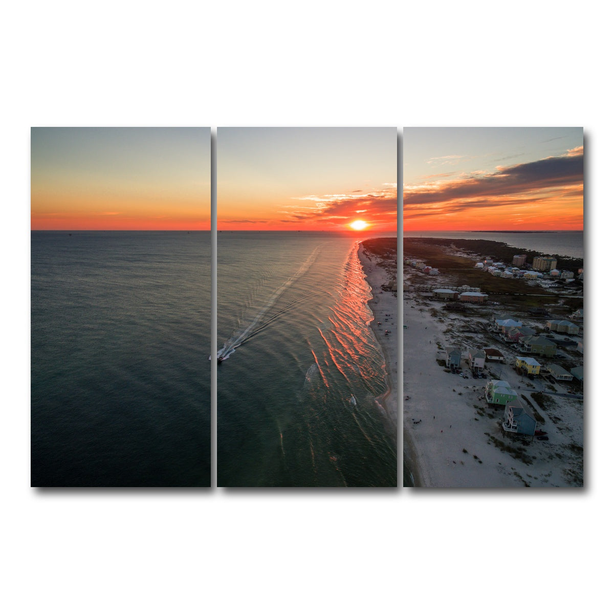 AUTO-MOCKUP WHITE | Gulf Shores - Fort Morgan | 3 Piece | Gallery Wrap Canvas | group=12x24
