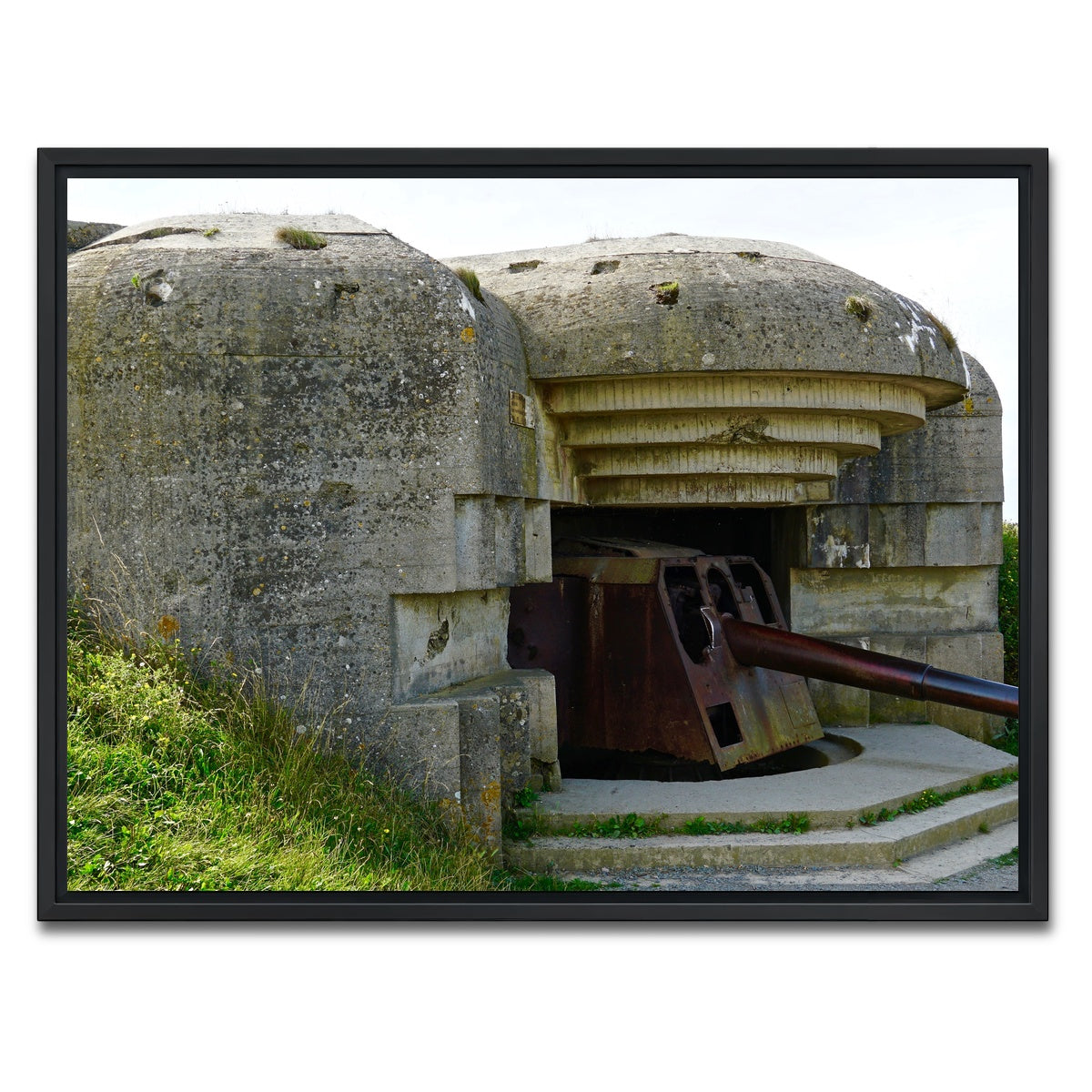 AUTO-MOCKUP WHITE | Gun Battery Normandy Beachhead | 1 Piece | Black Framed Canvas | group=4x3