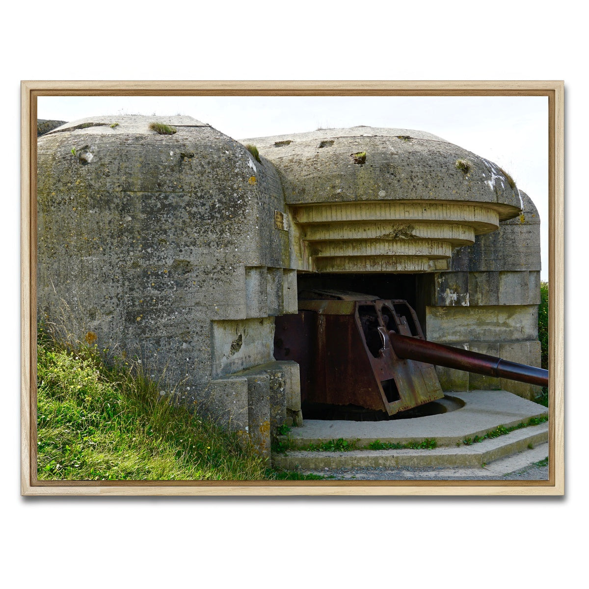 AUTO-MOCKUP WHITE | Gun Battery Normandy Beachhead | 1 Piece | Natural Framed Canvas | group=4x3