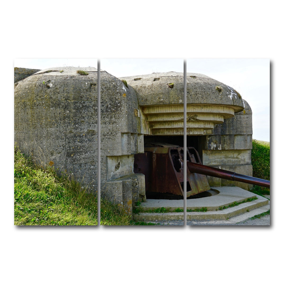 AUTO-MOCKUP WHITE | Gun Battery Normandy Beachhead | 3 Piece | Gallery Wrap Canvas | group=12x24