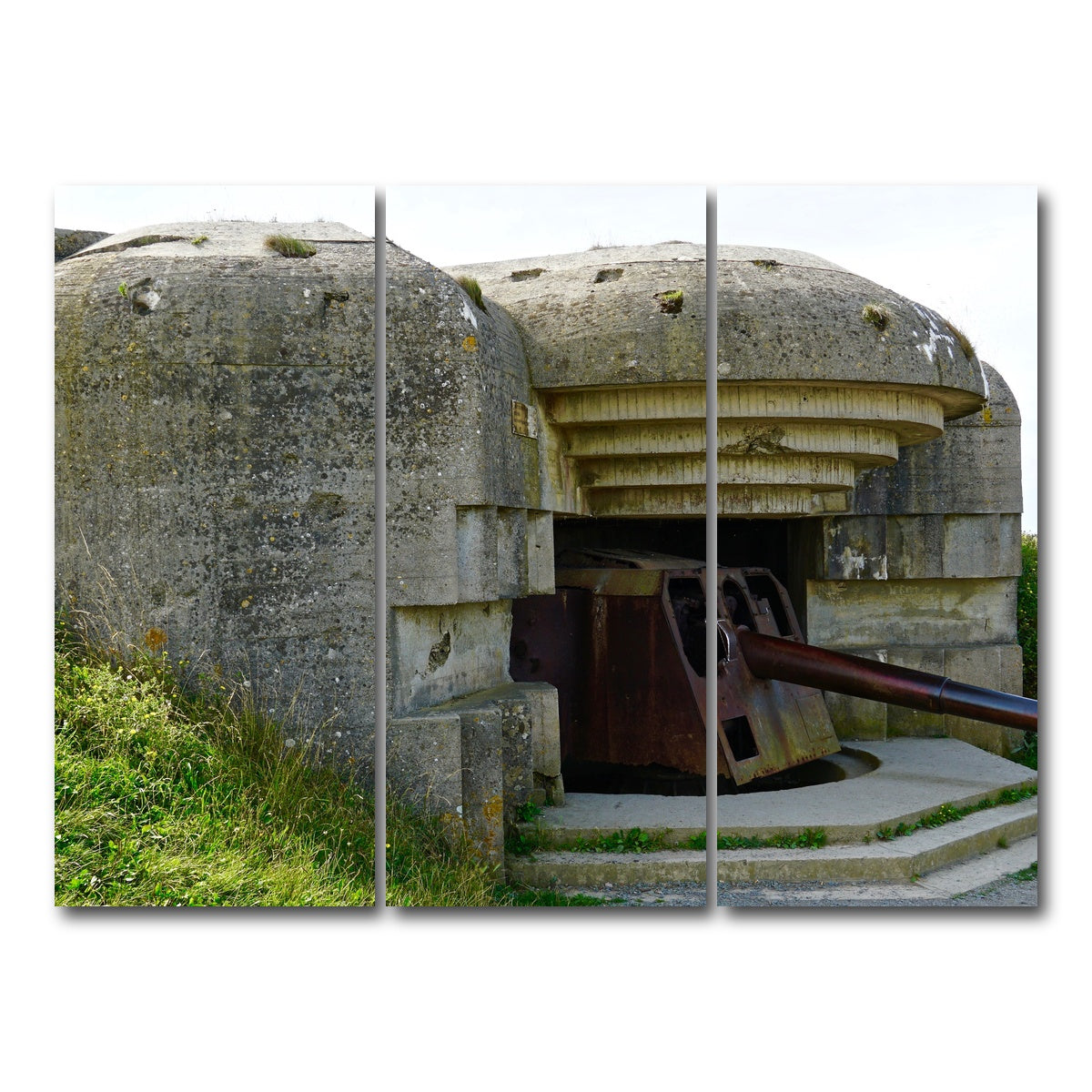 AUTO-MOCKUP WHITE | Gun Battery Normandy Beachhead | 3 Piece | Gallery Wrap Canvas | group=8x18