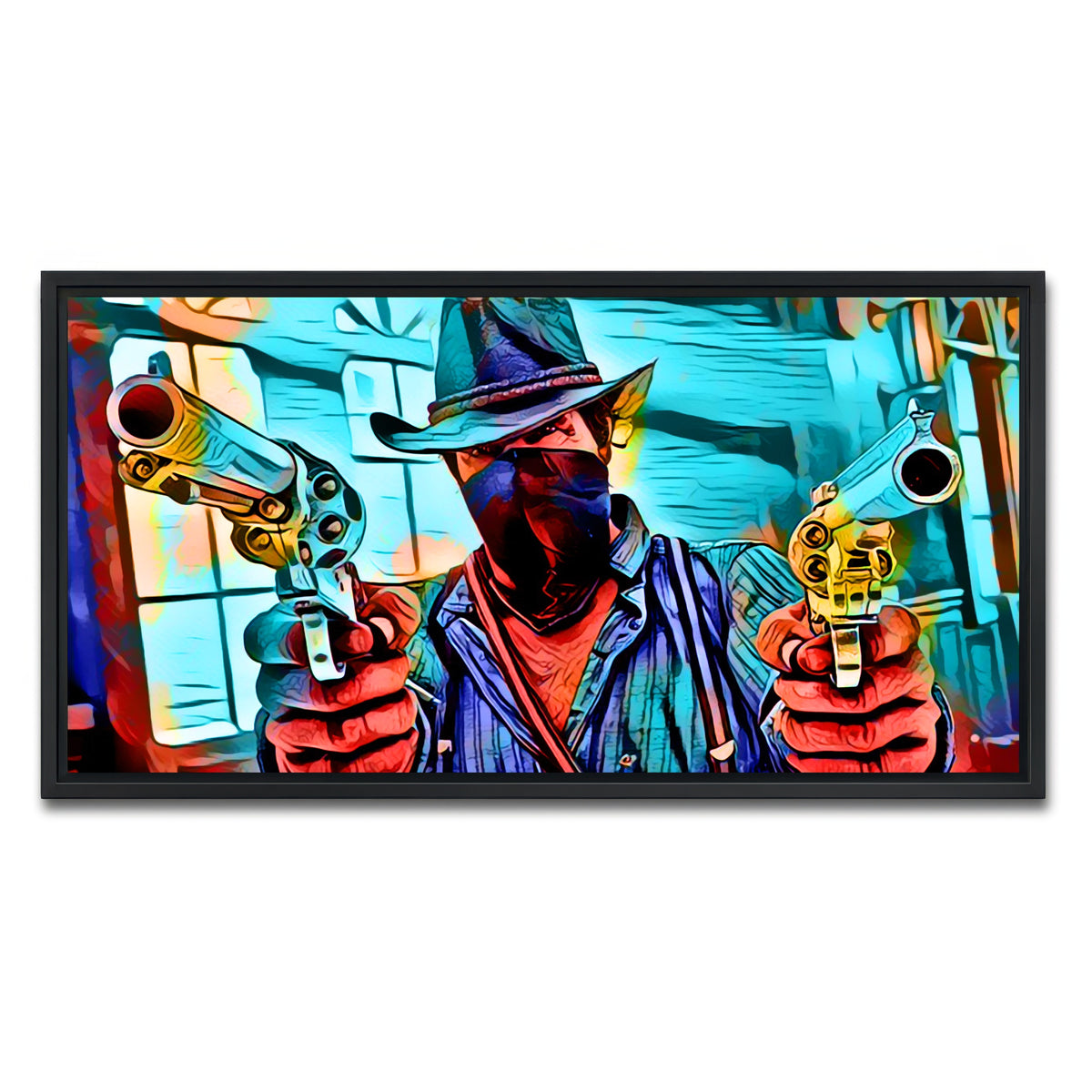 AUTO-MOCKUP WHITE | Gunslinger Morgan | 1 Piece | Black Framed Canvas | group=2x1