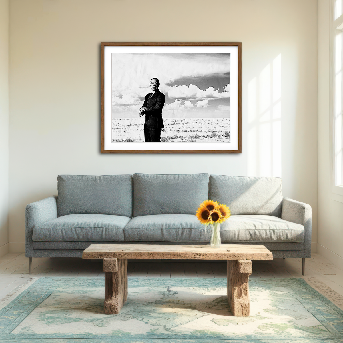 AUTO-MOCKUP ROOM | Gus Fring Grayscale Wall Art