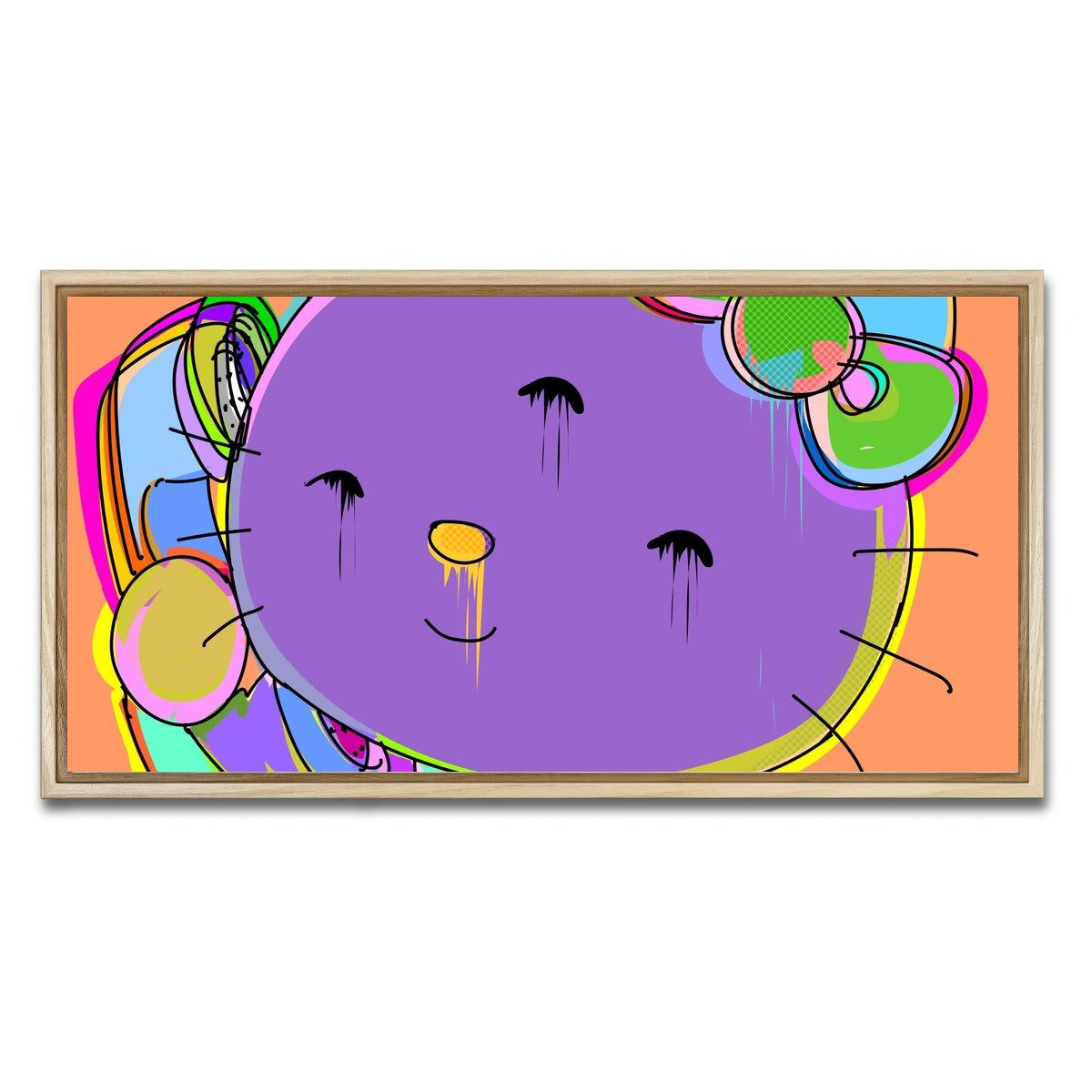 AUTO-MOCKUP WHITE | HELLO KITTY | 1 Piece | Natural Framed Canvas | group=2x1