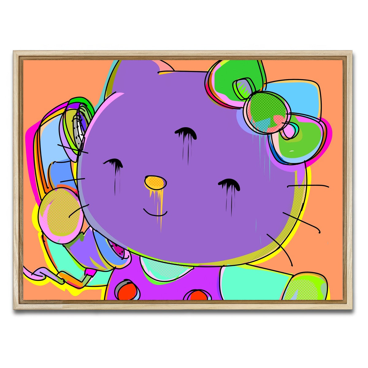 AUTO-MOCKUP WHITE | HELLO KITTY | 1 Piece | Natural Framed Canvas | group=4x3