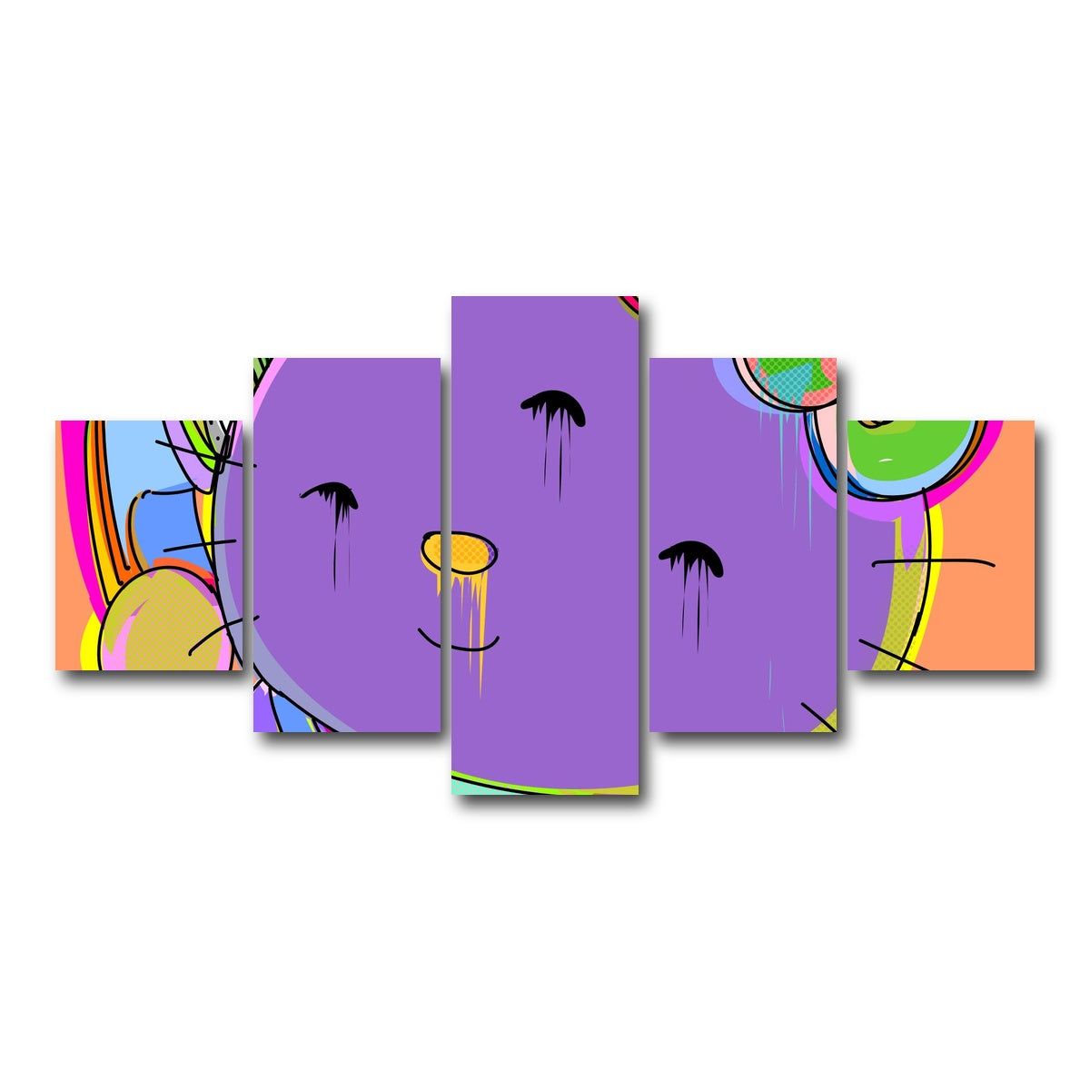 AUTO-MOCKUP WHITE | HELLO KITTY | 5 Piece | Gallery Wrap Canvas | group=5_short