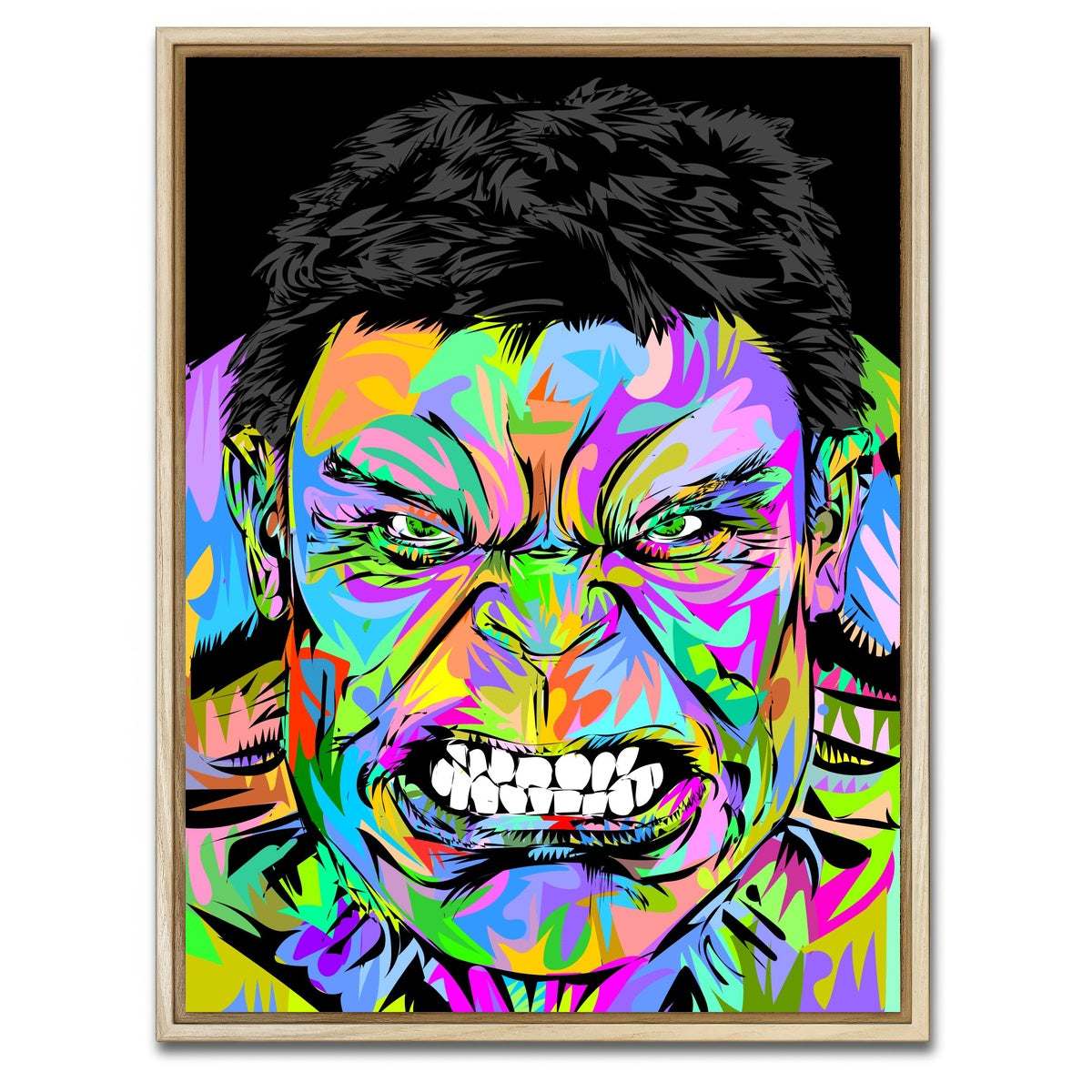 AUTO-MOCKUP WHITE | HULK Color | 1 Piece | Natural Framed Canvas | group=3x4