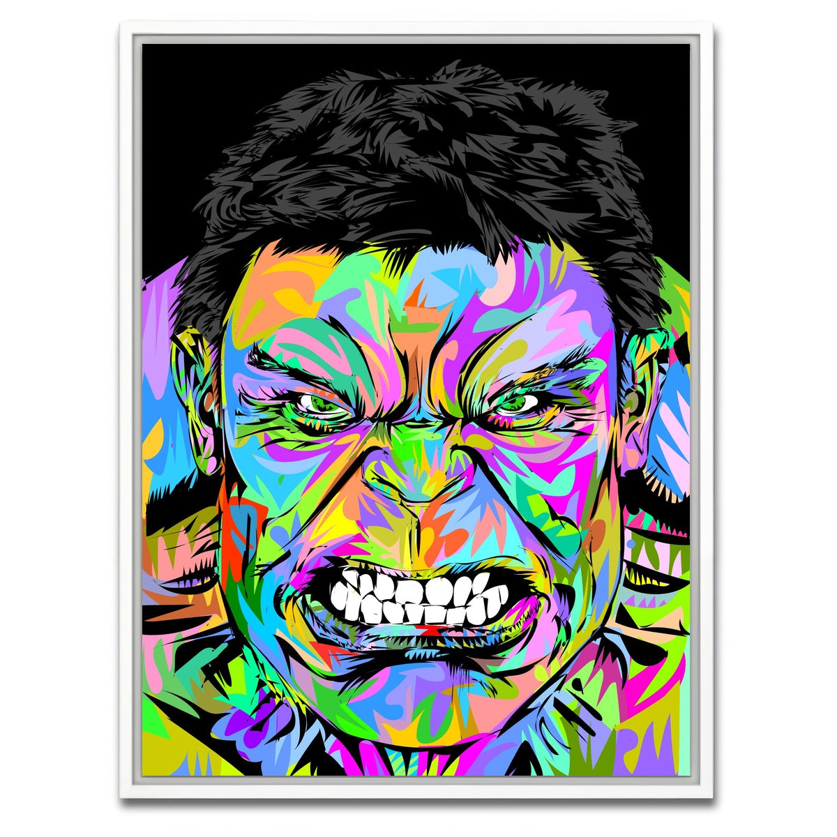 AUTO-MOCKUP WHITE | HULK Color | 1 Piece | White Framed Canvas | group=3x4