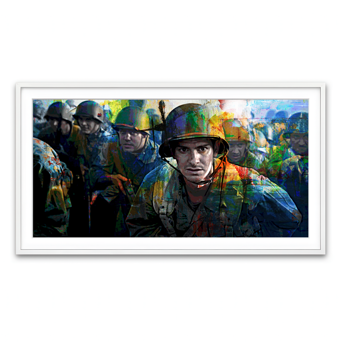 Framed Print 2x1 White