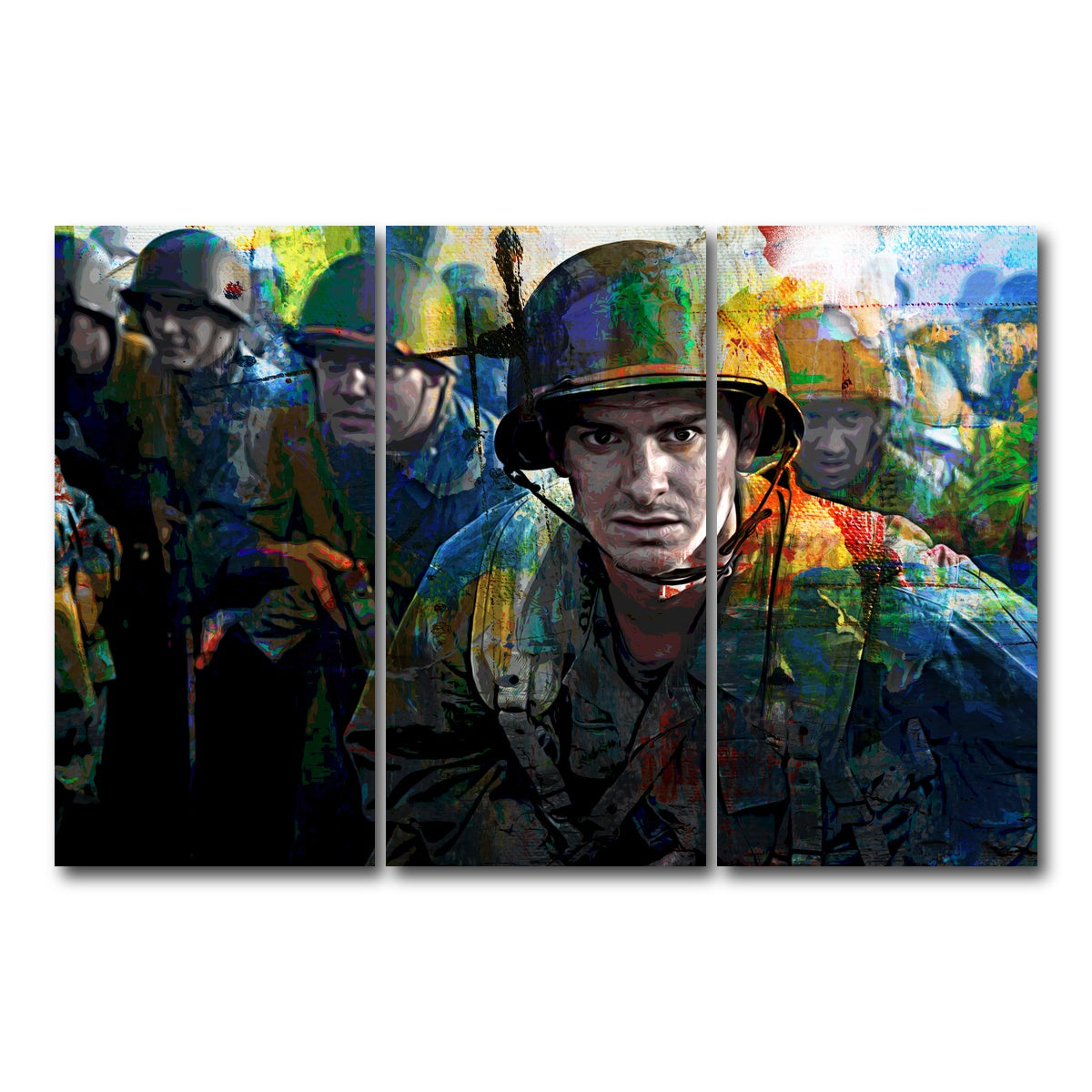 AUTO-MOCKUP WHITE | Hacksaw Ridge | 3 Piece | Gallery Wrap Canvas | group=12x24