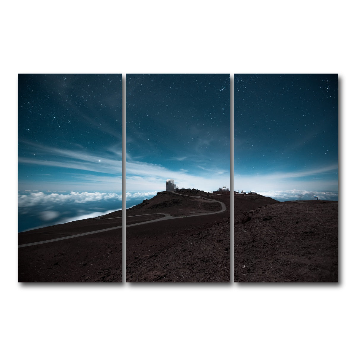 AUTO-MOCKUP WHITE | Haleakala at Night | 3 Piece | Gallery Wrap Canvas | group=12x24