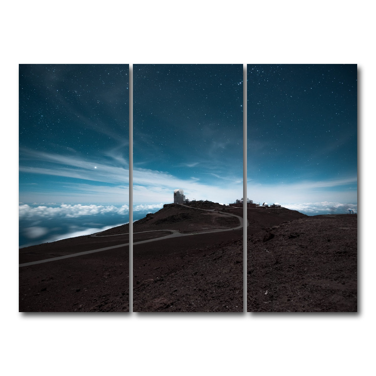 AUTO-MOCKUP WHITE | Haleakala at Night | 3 Piece | Gallery Wrap Canvas | group=8x18